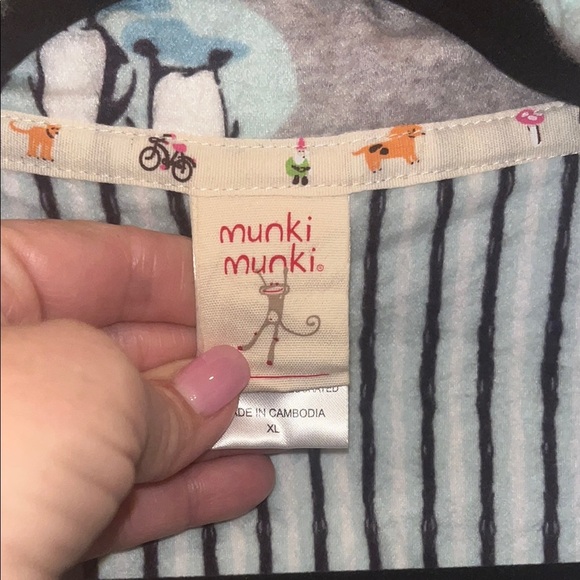 Munki Munki flannel penguin print Pajamas - Gray size XL - Picture 2 of 13